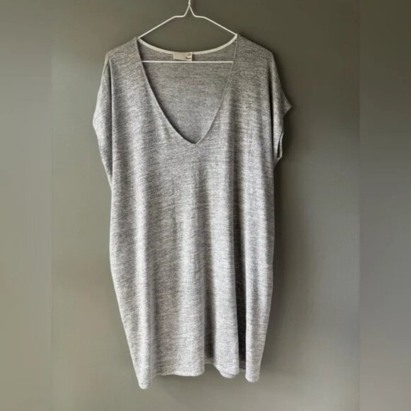 Wilfred Free Dress Marcoux Dress Jersey T-Shirt Dress With Pockets Gray Size XXS - Picture 8 of 8